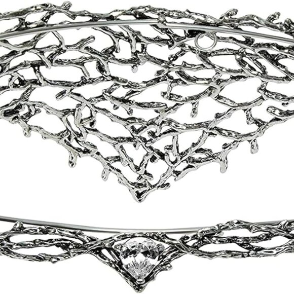 Elven Circlet Elf Crown - Evil Fairy Galadriel Silver Halo Headpiece Gothic Celt